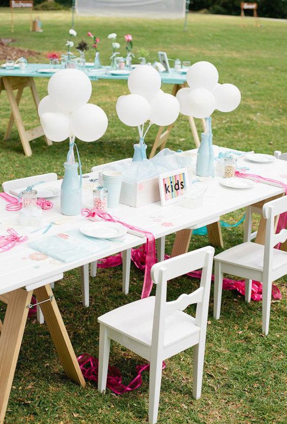 decoracion mesa niños boda