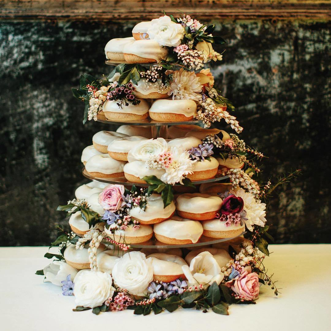 tarta de boda de donuts